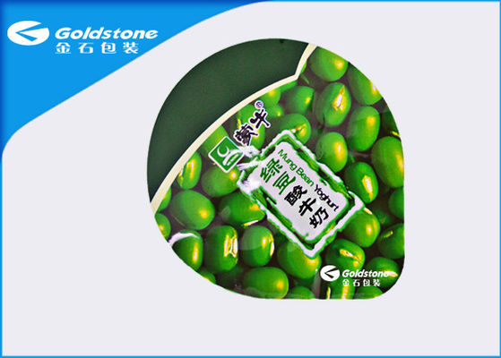 Heat Seal โยเกิร์ตอลูมิเนียมฟอยล์ฝาปิดเครื่องดื่มซีลฟิล์มสีที่กำหนดเอง