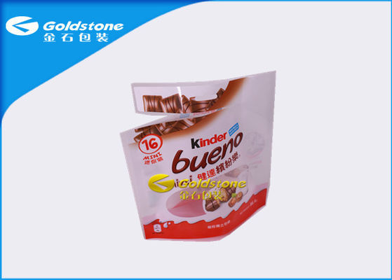 อลูมิเนียมฟอยล์ Resealable Stand Up Pouches สำหรับบรรจุภัณฑ์อาหารรสช็อกโกแลต